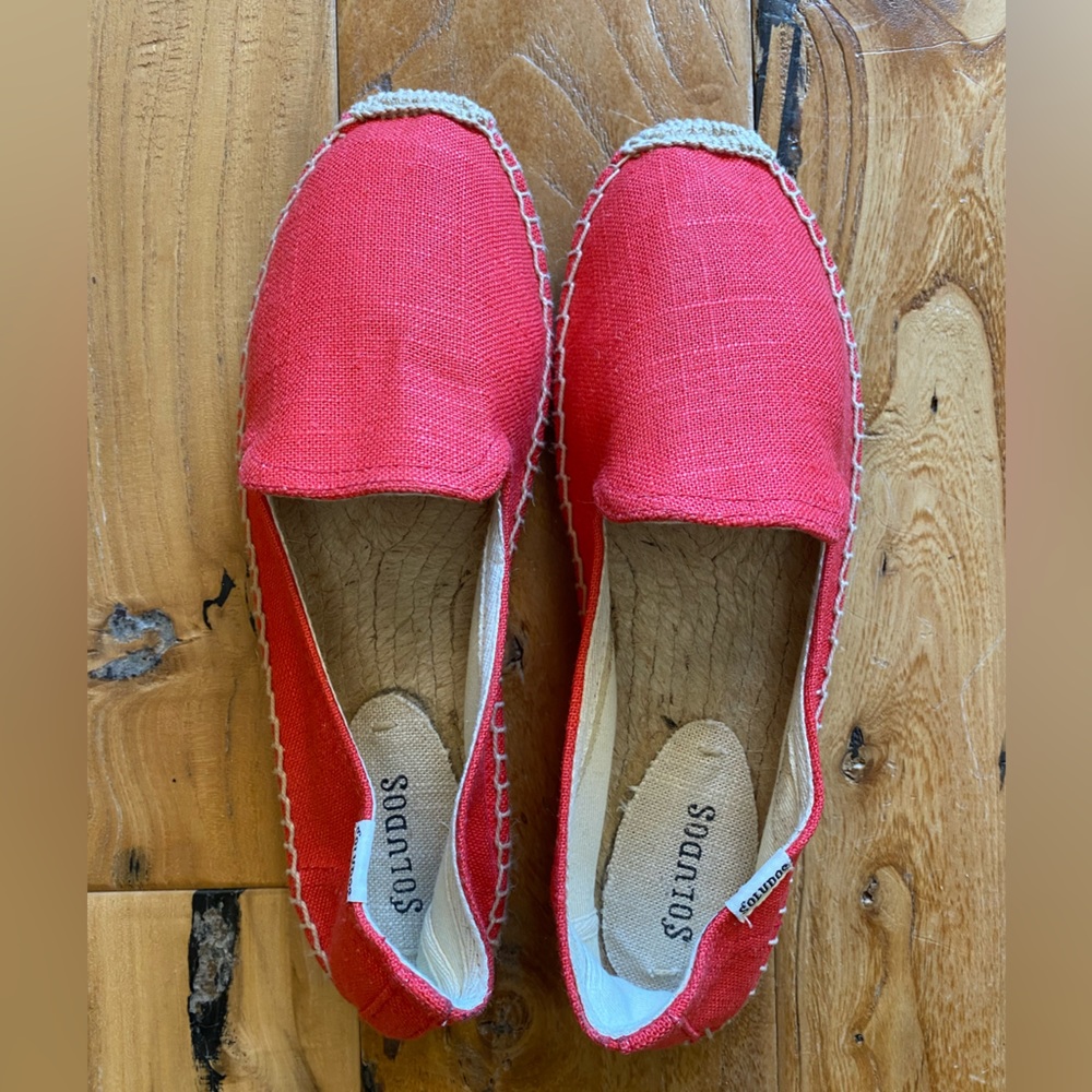 Soludos red espadrilles size 8 New!
